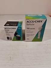 Accu-Chek Guide Glucose Diabetic Test Strips 100 Ct Exp 10/14/2027 100 Lancets
