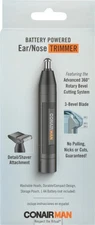 Conairman Men Ear Nose trimmer Lithium Power Battery Rotary 3-Bevel Blade