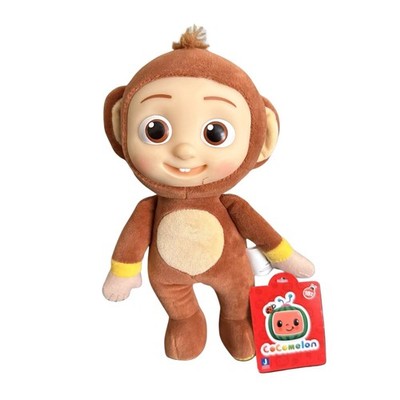 CoComelon JJ Monkey Plush Toy Doll 8'' Stuffed Animal Soft Cuddly Figure