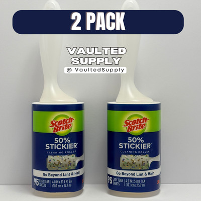 Scotch-Brite Lint Roller 95 Sheets Each   2 Pack (190 Sheets Total)