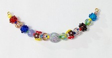Lampwork Glass Colorful Vintage Handmade Beads Multicolor 13 Pieces