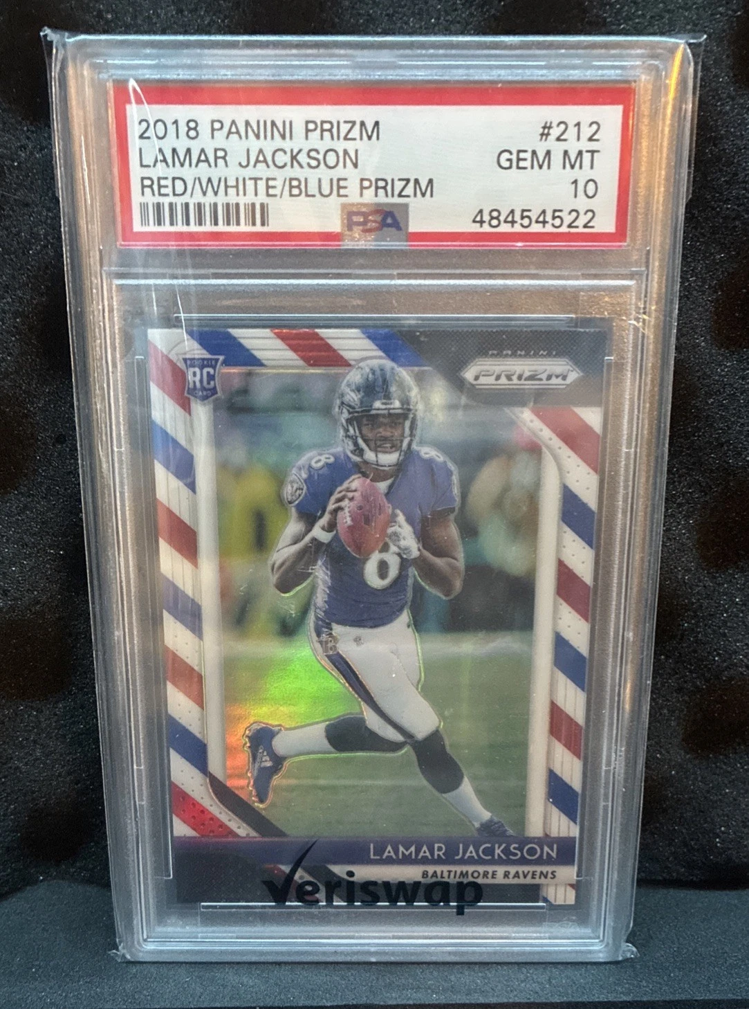Lamar Jackson Prizm RC PSA 10