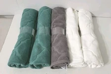 Wholesale Lot 5 Pack - Welspun Bath Mats 20" X 34" - White, Grey, Green 