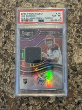 2020 Panini Select Joe Burrow Rookie Auto Memorabilia Purple 13/25 Psa 8 RSM-JBU