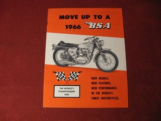 1966 BSA Motorcycle Sales Brochure Booklet Catalog Old Original Pamphlet