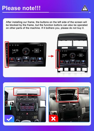 9" Android14 For VW Touareg 2003-2010 Car GPS Navi Carplay Stereo Radio BT 2+32G - Picture 5 of 14