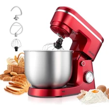 VEVOR Stand Mixer 6 QT Electric Dough Mixer 300W 10 Speeds Food Mixer with Bowl