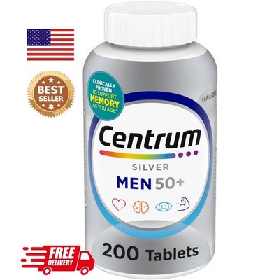 Centrum Silver 50+ Multivitamin with Vitamin D3 & Zinc - 200 Tablets - EXP 1/28