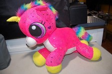 Large 24" Unicorn Fiesta Plush Stuffed Animal - Rainbow Hair, Stars  Glitter