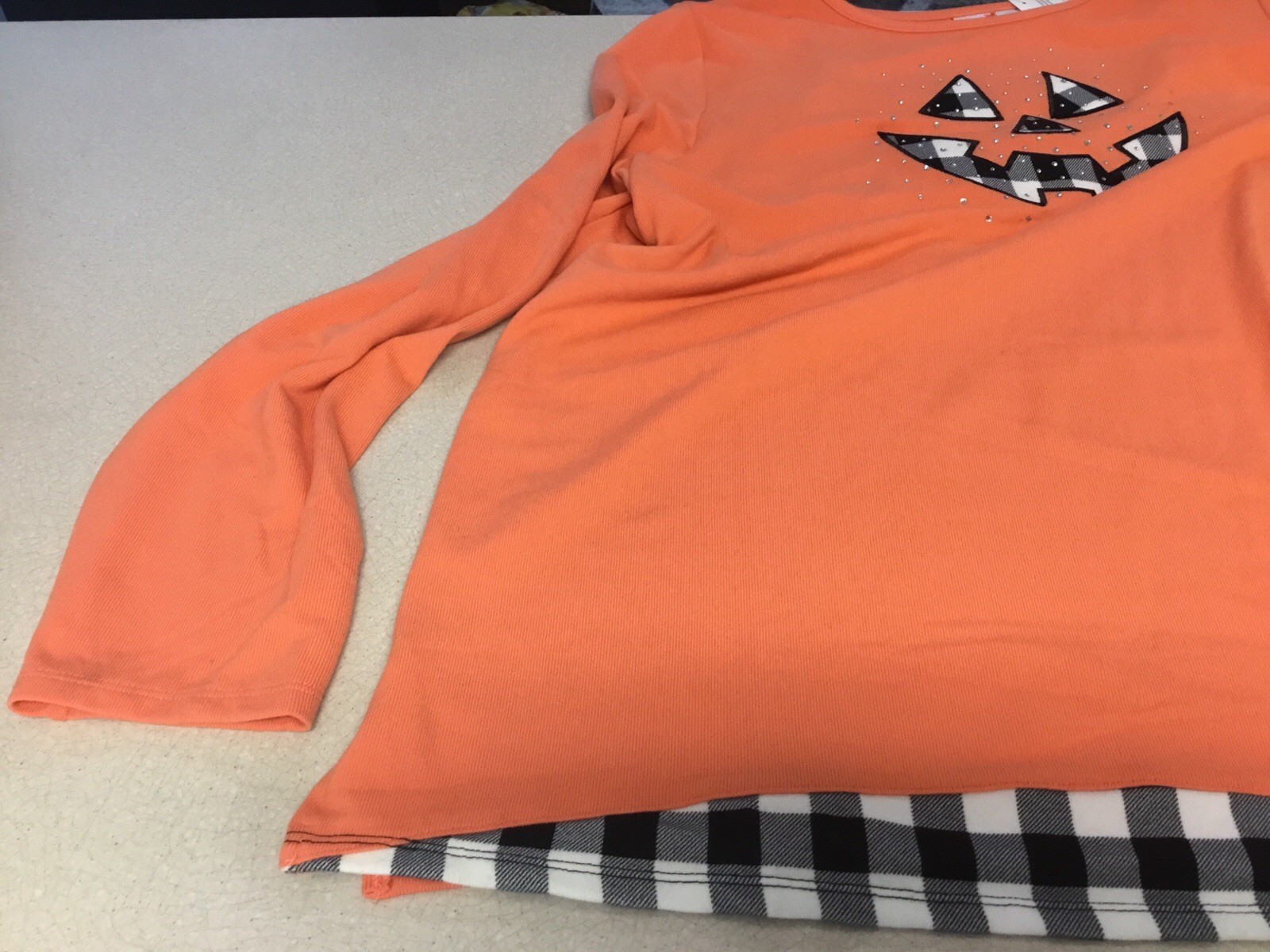 Women’s Halloween Shirt - NEW - Quacker Factory - Size XL - Orange Pumpkin