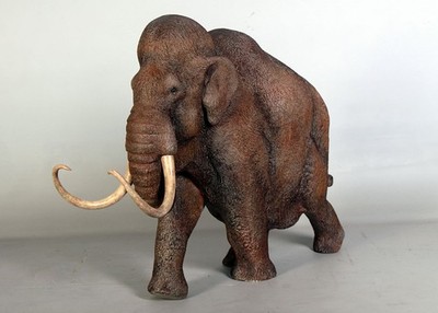 Prehistoric Woolly Mammoth Small Table Top Statue Figurine Prop Display Decor