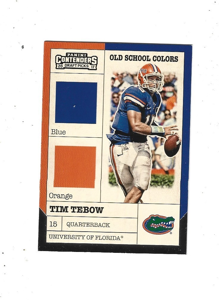 2017 Panini Contenders Draft Picks Old School Colors #6 Tim Tebow FLORIDA GATORS