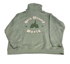 NWT  Disney Parks Walt Disney World Castle Mickey Pullover Green Sage  XL