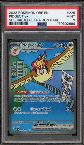 Pokemon Pidgeot ex Obsidian Flames Special Illustration Rare #225 PSA 9 Mint