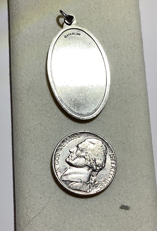 Vintage Solid Sterling Silver Saint Christopher P… - image 6