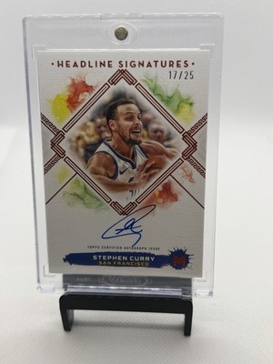 2023-24 Topps Motif Stephen Curry Headline Signatures Cadmium 17/25 On Card Auto