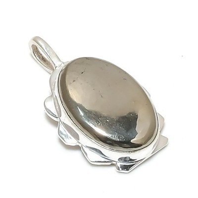 AAA+ Golden Apache Pyrite Gemstone Handmade 925 Sterling Silver Jewelry Pendant