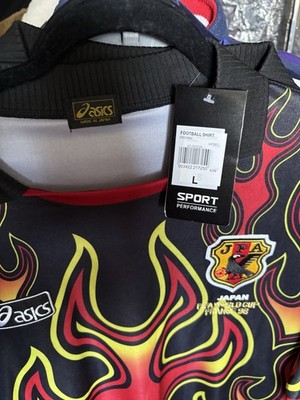 Asics Japan FIFA World Cup France 98 Soccer Jersey Black Red