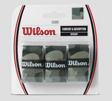 Wilson Pro Camo Overgrip 0.55mm Tennis Badminton Racquet Grip Tape 3 Grips/Pack