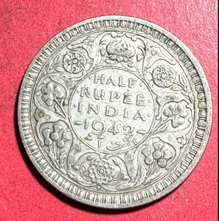 1942 India SILVER 1/4 Rupee! VF! WW2! Old India Coin!
