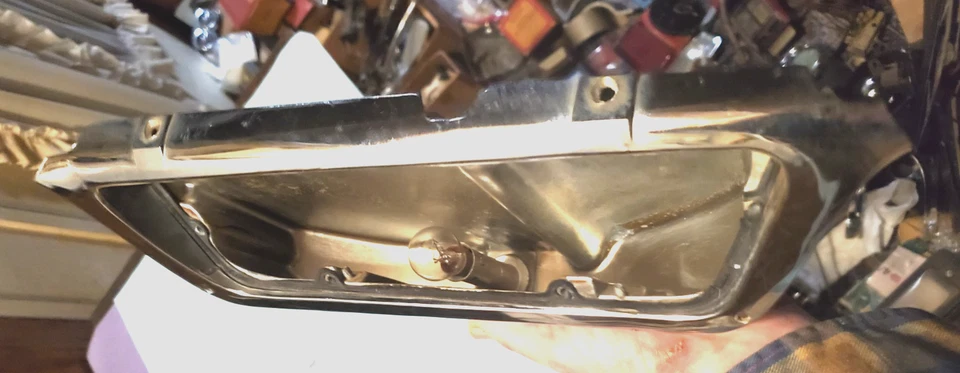 1962 - 63 克莱斯勒帝国前铬转向信号外壳/带灯泡就绪 4 镜头 — 第 3/4 张图片