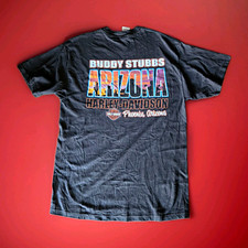 Vintage 90s Harley Davidson TShirt Large USA Made Buddy Stubbs Phoenix AZ Flames