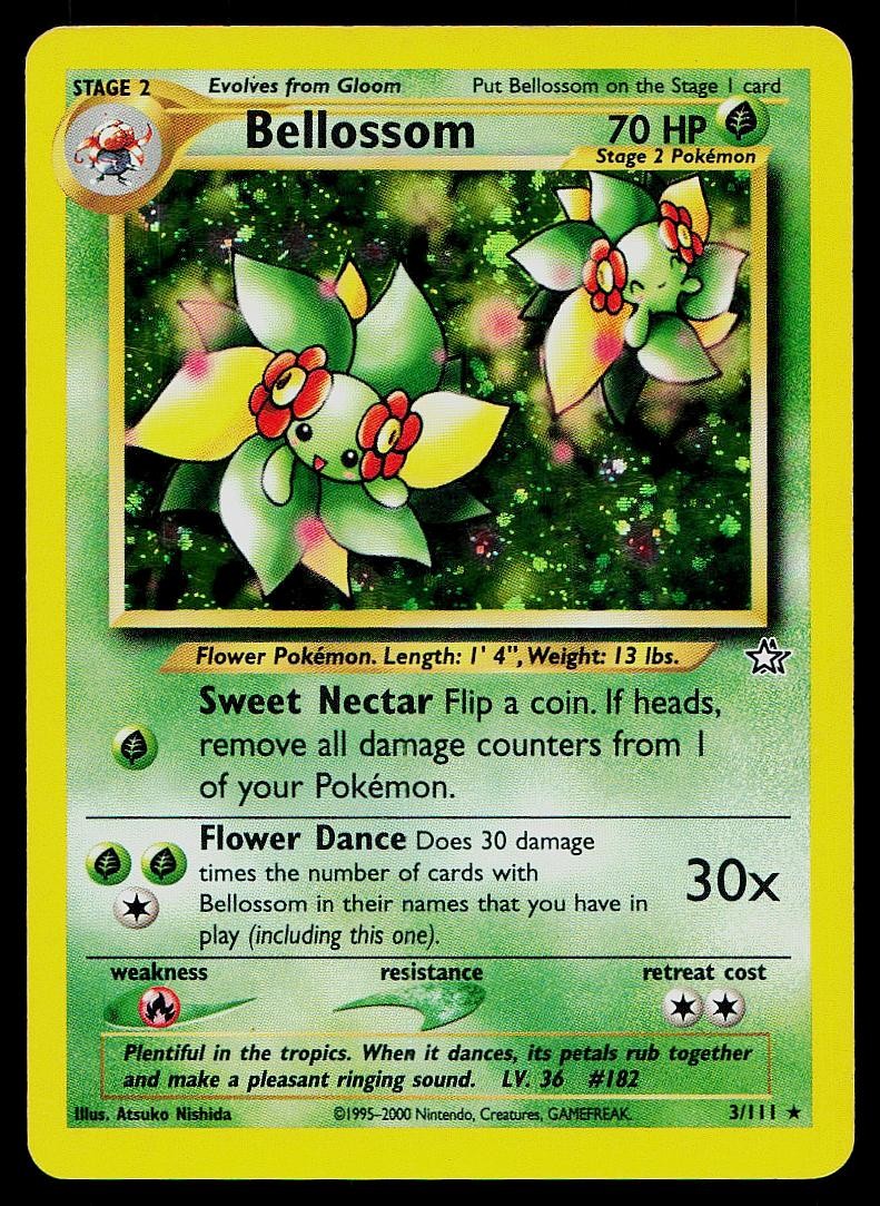 Pokemon Card Neo Genesis Bellossom 3/111 Unlimited Holo Rare