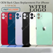 Back Glass replacement Big hole For iPhone 11 12 13 14 15 16 XR X Rear Cover Lot
