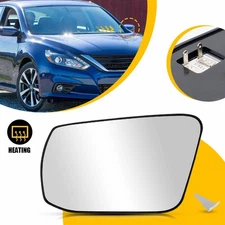Rear View Mirror Glass With Heated Left Driver Side For 2013-18 Nissan Altima EC