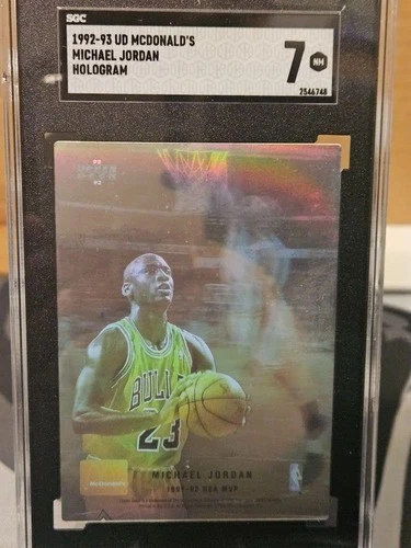 1992 - 93 Upper Deck McDonald's UD Hologram Michael Jordan Graded SGC 7 NM Card
