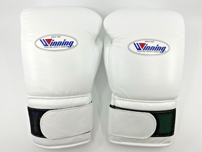 Winning MS-600 16oz Boxing Gloves White Hook and Loop Training