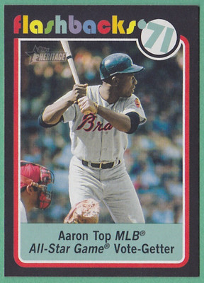 2020 Topps Heritage Baseball Flashbacks #BF-1 Hank Aaron Braves
