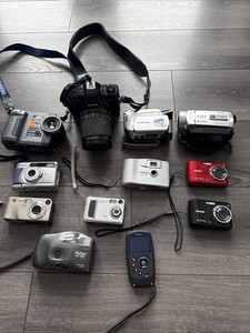 Lot Of All Different Cameras Bundle Of 12