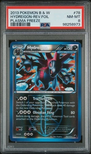 Hydreigon 2013 Plasma Freeze #78/116 Pokemon Reverse Holo PSA 8