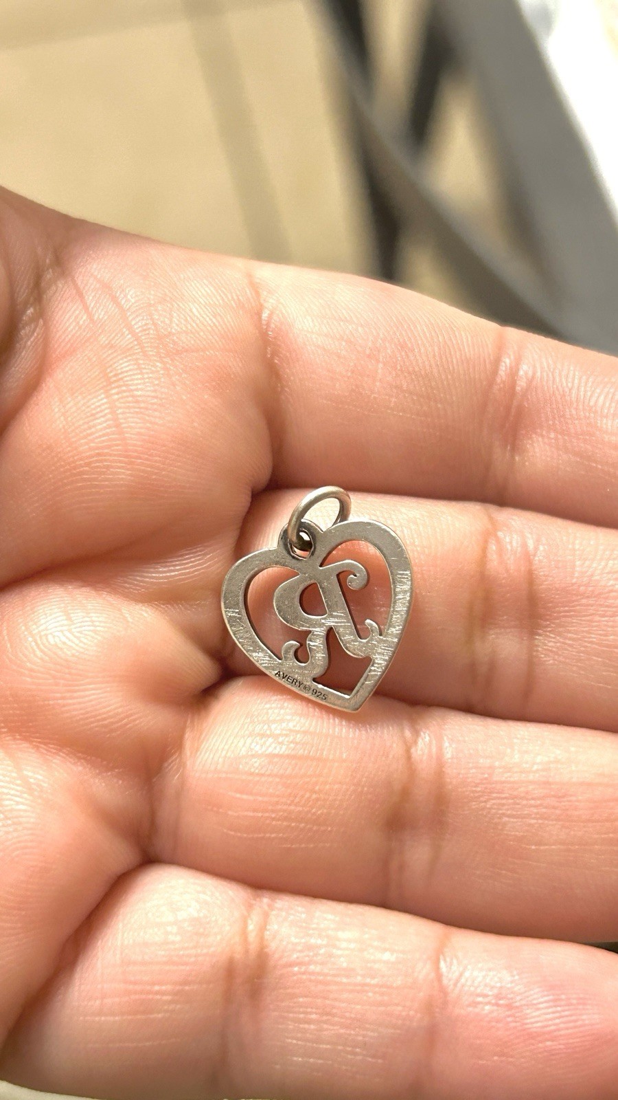 James Avery Heart Script “R” Initial Charm - image 2
