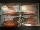 4 pc lot of US Liberty V Nickel 5C Collectible Coin 22k rose gold plated