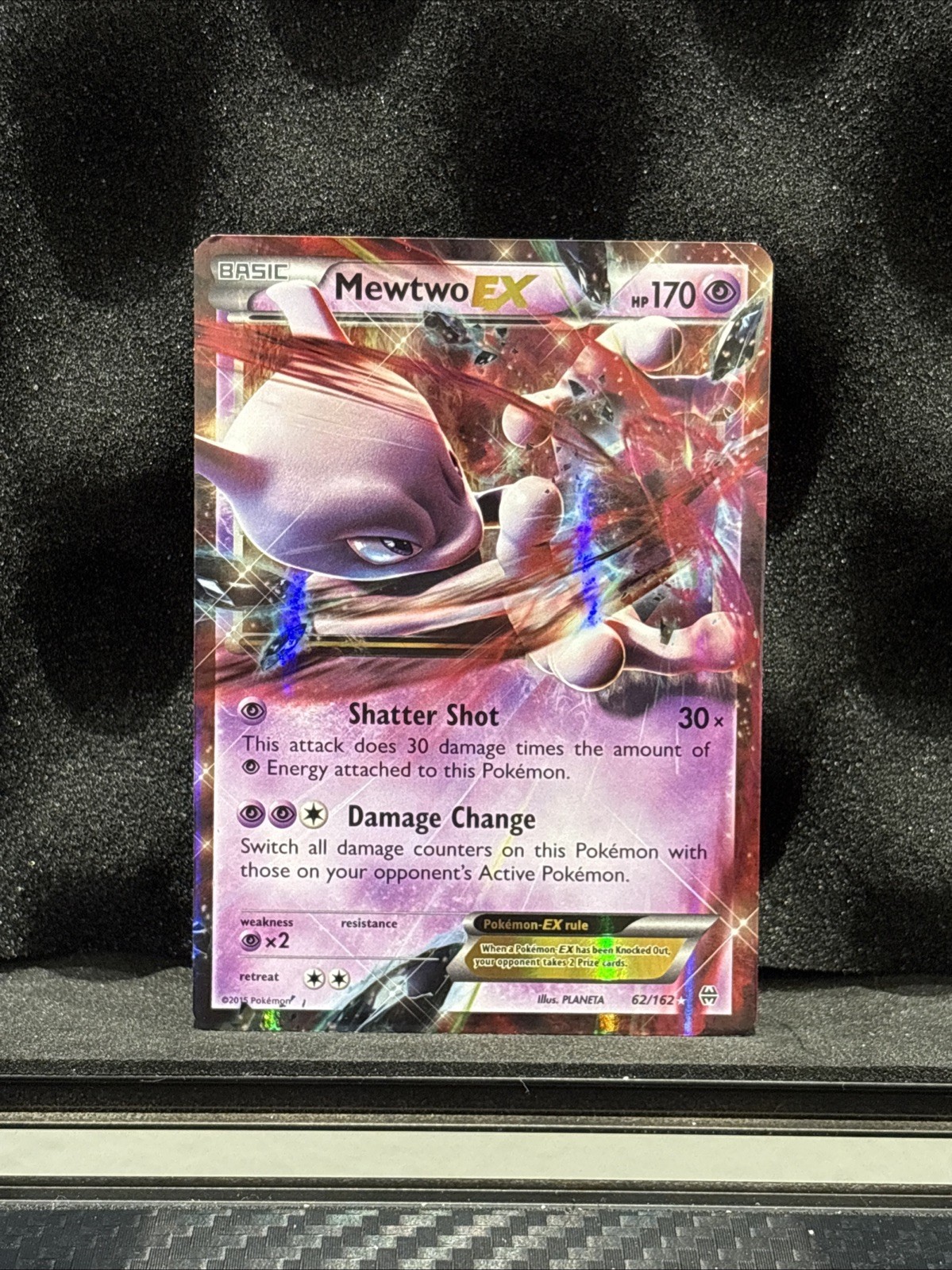 Mewtwo EX - 62/162 - BREAKthrough - Pokemon Rare EX TCG Card NM