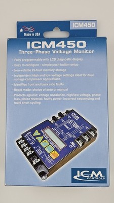 ICM Controls ICM450 3 Phase Line Voltage Monitor 190-600VAC《NIB》Priced To Sell 