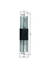 Kraftstofffilter MAHLE KL 66 Leitungsfilter f�r BMW E39 E36 E46 ALPINA WIESMANN