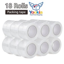 18 Rolls Shipping Packaging Box Packing Sealing Tape 2 mil 3" x 110 Yards 330FT