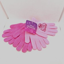 Official Disney Princess Girls Pink Knit Gloves - Rapunzel "Sparkle" Winter Warm
