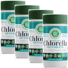 Green Foods   Organic Chlorella 500 mg   120 Tablets Each Pack of 4 