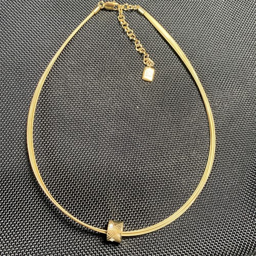 Givenchy VINTAGE Omega Choker Collar Necklace Signed 15” inches 90’s