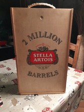 Stella Artois Genuine Promotional Wooden Beer Crate, 2 Million Barrels, Man Cave