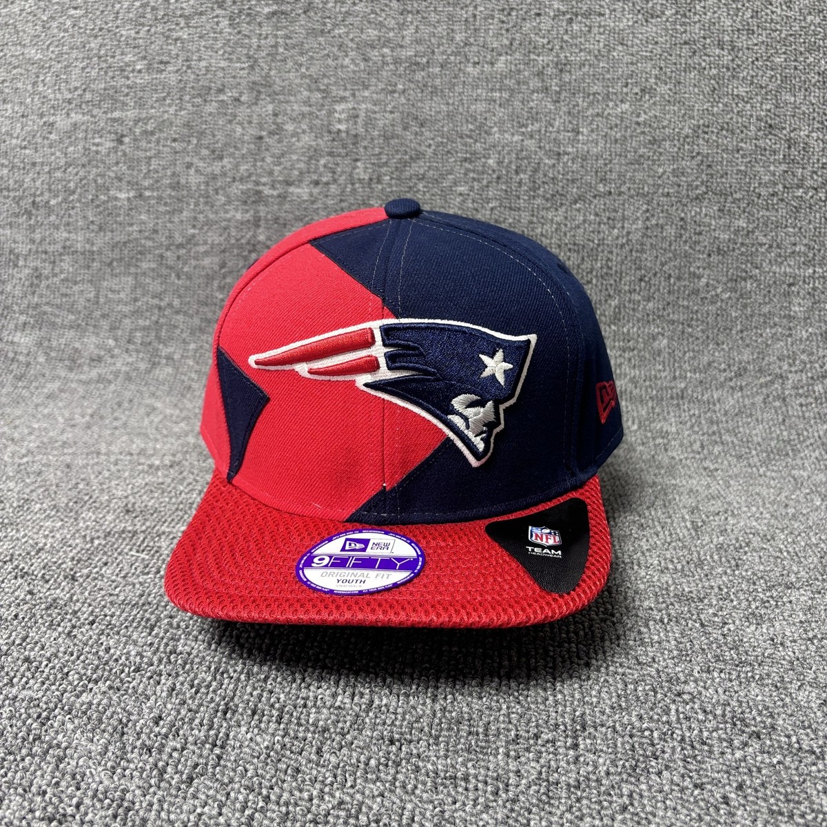 New Era New England Patriots 9FIFTY Original Fit Youth Snapback Hat Navy Red