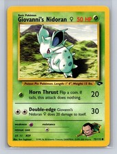 Giovanni's Nidoran F 75/132 Common Gym Challenge Pokemon Unlimited MP
