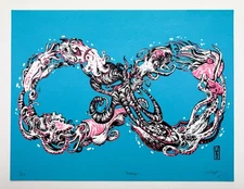 Lauren YS "Mobius" Teal Edition Art Print Limited Signed Edition COA 1/20
