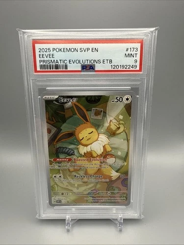 2025 POKEMON SVP PRISMATIC EVOLUTIONS ETB PROMO #173 EEVEE PSA 9