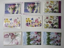9 Assorted Floral Greeting Cards Set w/ Envelopes