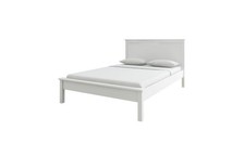 Image of Brooklyn Double Wooden Bed Frame White Easy Assembly Bedroom Furniture
